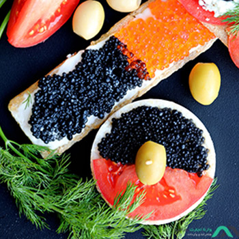 خاویار سیاه و خاویار قرمز|black and red caviar